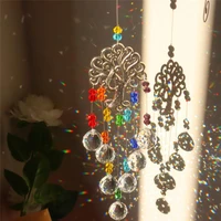 crystal wind chimes for bedroom outdoor garden yard lawn deco crystal wind chimes suncatcher rainbow curtain pendant xmas gift