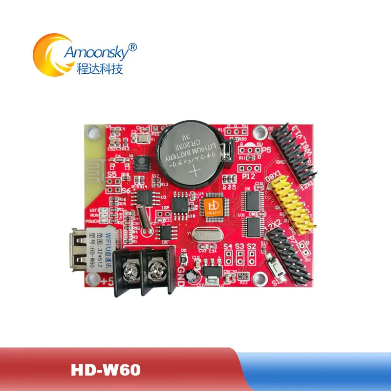 Huidu HD W60 светодиодный дисплей контроллер wifi карта p10 программируемая прокрутка