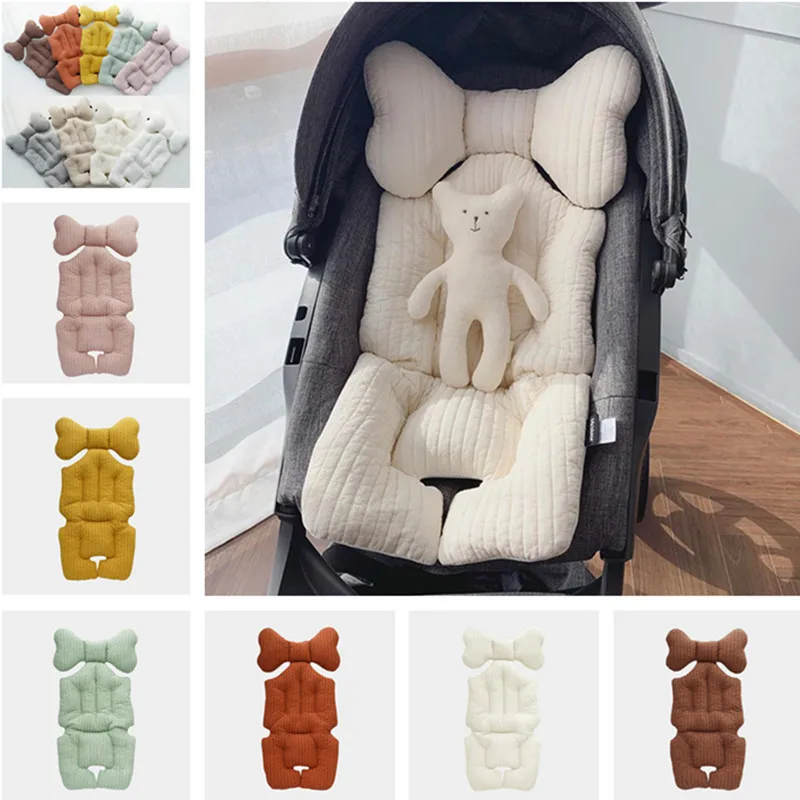 

Baby stroller cushion car seat accessories Carriage thermal pad liner children shoulder belt strap cover Neck Protection