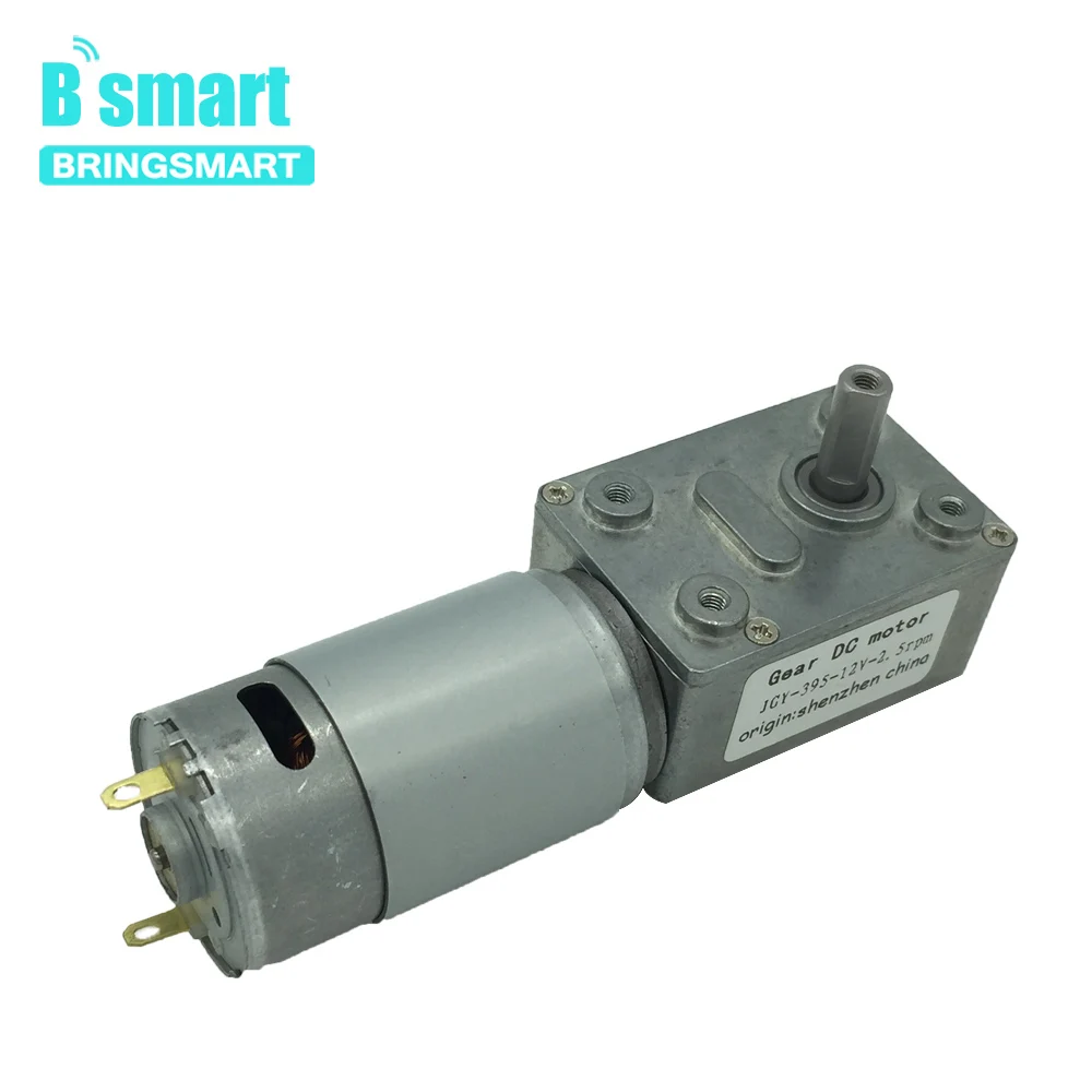 Bringsmart JGY-395 червячный мотор-редуктор постоянного тока 12 вольт небольшой редуктор Мотор 12 В червячный редуктор коробка передач двигатель самоблокирующийся редуктор ed мотор