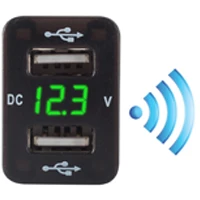 Самые модные 4.2A Dual USB Автомобильное зарядное устройство вольтметр 12 в разъем USB адаптер зарядное устройство s Быстрый двойной порт USB Автомобильное зарядное устройство для Toyota - Название цвета: FTWU(DW)-G