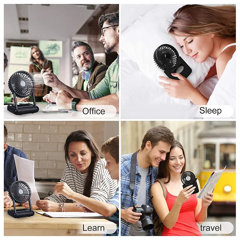 

Battery Operated Fan,Rechargeable Handheld Small Fan with Strong Airflow Quiet Operation Portable Speed Adjustable