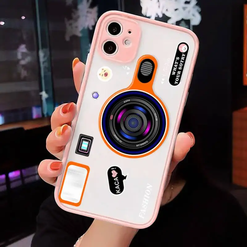 

Fashion luxury camera Phone Cases Matte Transparent For iPhone 12 Mini 11 Pro XR XS Max 7 8 Plus