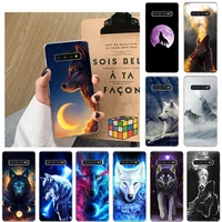 moon wolf howling art soft tpu silicone phone case for samsung s8 s7 a01 a02 m51 m31 m21 m30s m11 a02s a22 a32 note 9 8 cover