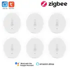 Датчик температуры и влажности Tuya ZigBee, умный прибор для домашней безопасности с питанием от аккумулятора, 120 шт.