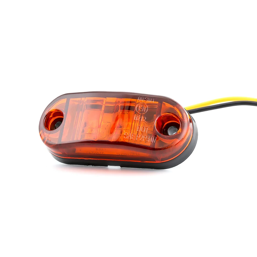 Yellow Aotogo 12V 24V Водонепроницаемый светодиодный рабочий светильник светодиодный балка для внедорожных условий лицевая сторона маркер светильник позиции прицепы грузовика с боковой светильник s боковая лампа - Цвет: Yellow