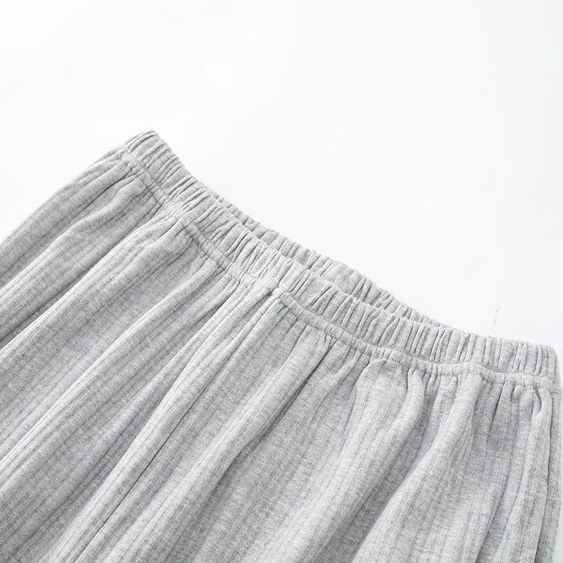 Pure cotton men pajamas suit spring autumn new long-sleeved cardigan men women simple comfortable home service suit 24 styles118