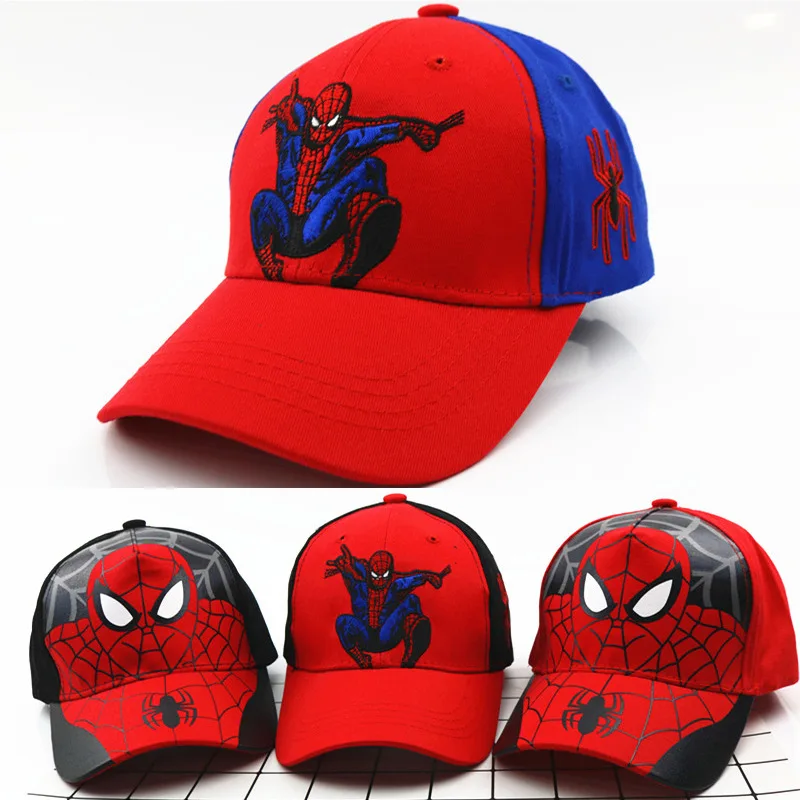 

New Spider Man cartoon autumn Cap Baseball Cap outdoor Korean cap boy hip hop cap children's toys birthday gift