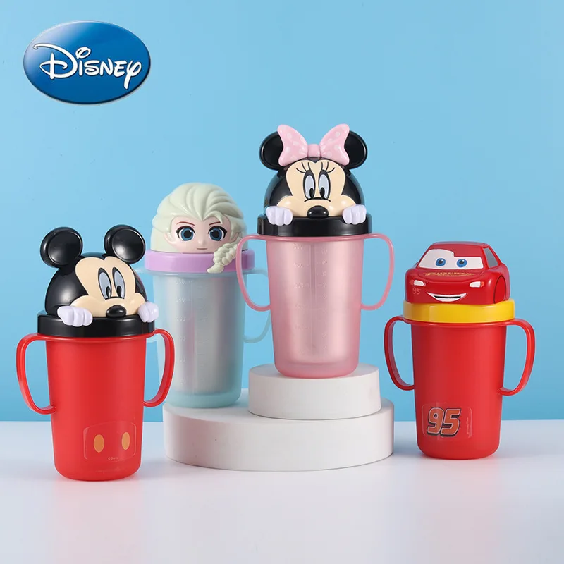 

Disney Mickey Mouse Minnie Children's Straw Mouth Cup Milk Student Children Stainless Steel Double-layer Vacuum Mug