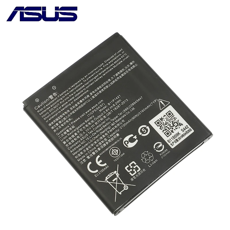 Оригинальный аккумулятор для ASUS ZenFone C ZC451CG Z007 4 5 B11P1421 Замена полной емкости 2100 мАч