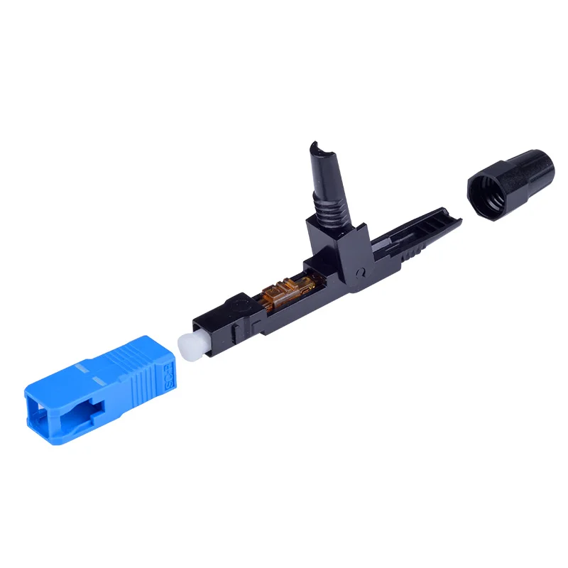 99% Success Embedded SC UPC Fiber Optic Fast Connector FTTH SM MM fiber optic SC quick connector adapter Field Assembly