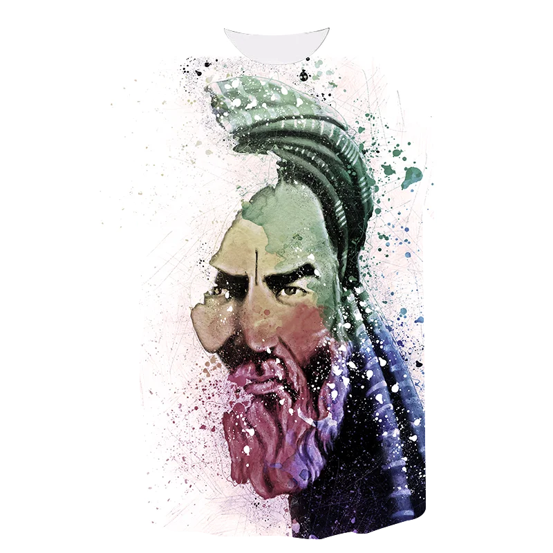 

Summer new Men's 3D Print T shirt Street Casual Print Black Short sleeve Fashion Funny White Short sleeve Colorful Men's T shirt