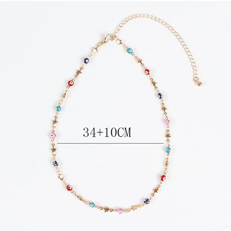 Модное винтажное золотое ожерелье с цепочкой в виде звезды женское ювелирное