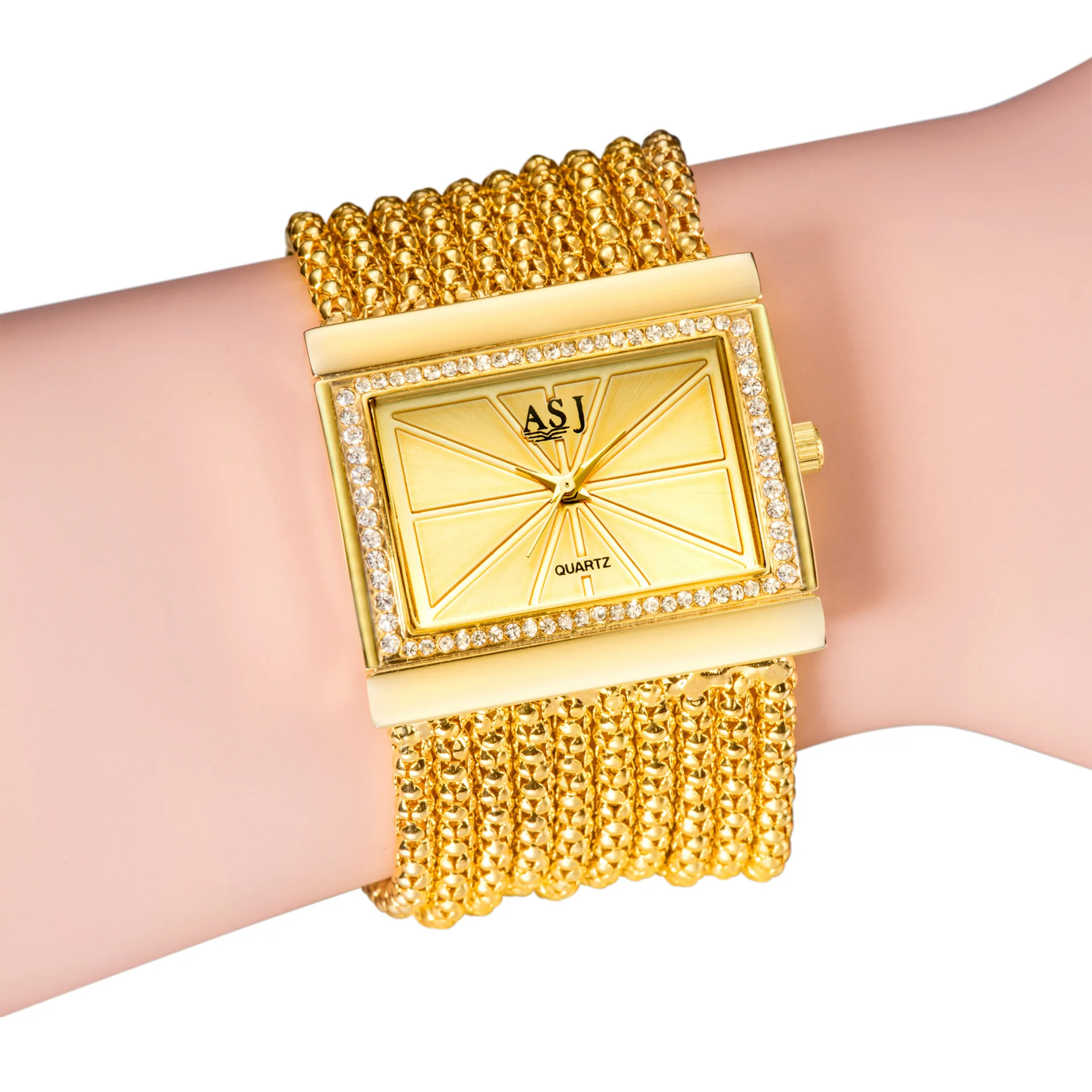 

ASJ new authentic high-grade diamond quartz watch bracelet watch