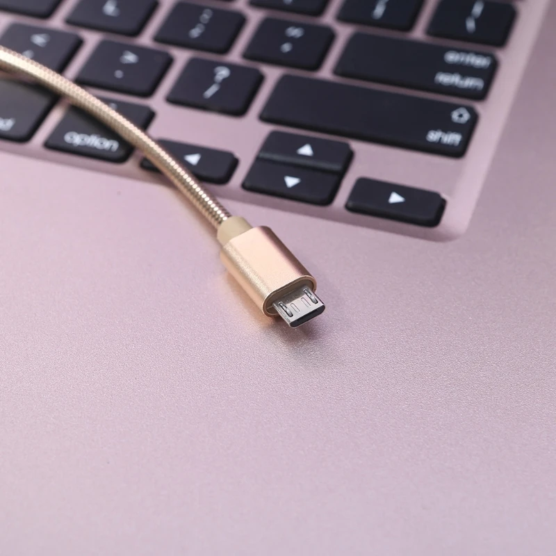 

Metal Cable Micro USB for PC Cell Phone 5V 2A 12V 2A Fast Charging Data Charger Short Lenth 11inch Portable Out Take