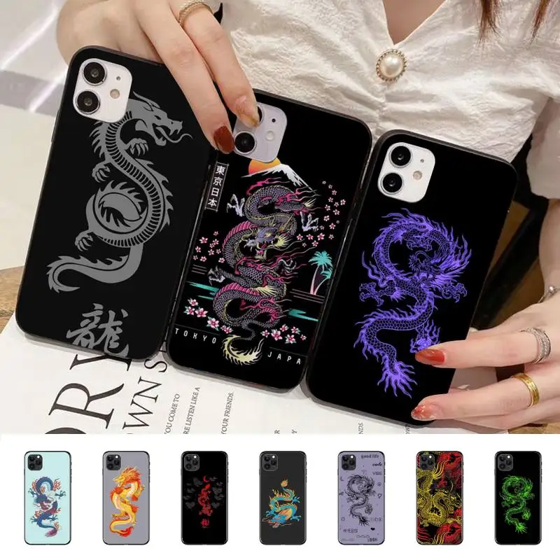 

Fashion Dragon Animal Pattern Phone Case For iPhone 11 8 7 6 6S Plus X XS MAX 5 5S SE 2020 XR 11 pro DIY Funda capa
