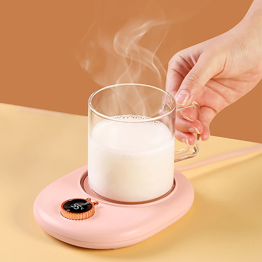 

Mug Warmer Mini Cup Heater Desktop Heating Coaster for Coffee Milk Tea 3 Temperatures Adjustable Cup Warming Pad Christmas Gift