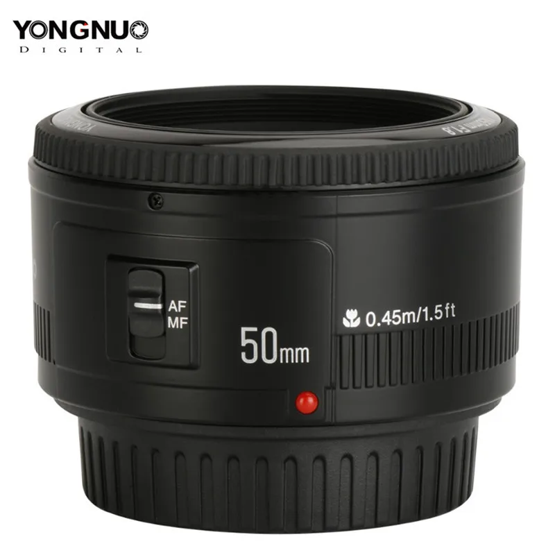 Стандартный объектив YONGNUO YN50mm F1.8 с креплением EF автофокусом для Canon EOS 350D 450D 600D 650D