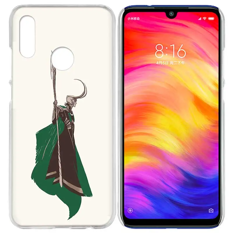 Чехол для Xiaomi Redmi Note 7 7A фотоаппаратов моментальной печати 7S 6 6A 5 Y3 K20 mi 8 до 9 лет CC9 CC9E A1 A2 A3 играть F1 Lite Pro Plus герой Marvel Локи