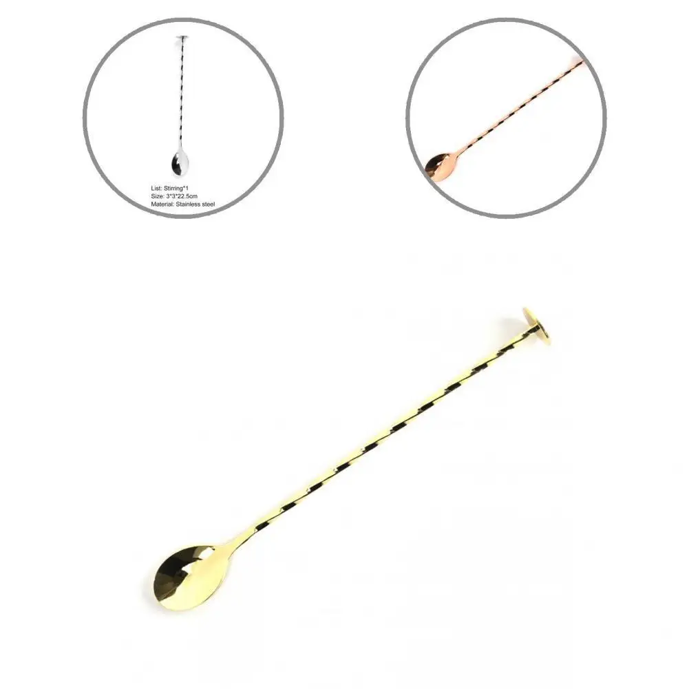 

Good Cocktail Spoon Spiral Handle Practical Wine Cocktail Stirring Spoon Kitchen Tools Stirring Spoon Mixing Spoon