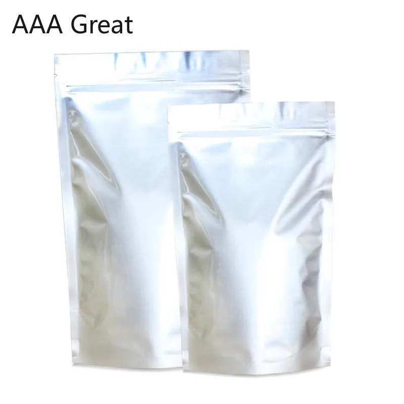 500Pcs/Lot Mylar Foil Zip Lock Bags Resealable Party Food Tea Coffee Storage Pouch Aluminum Foil Stand Up Packing Bag