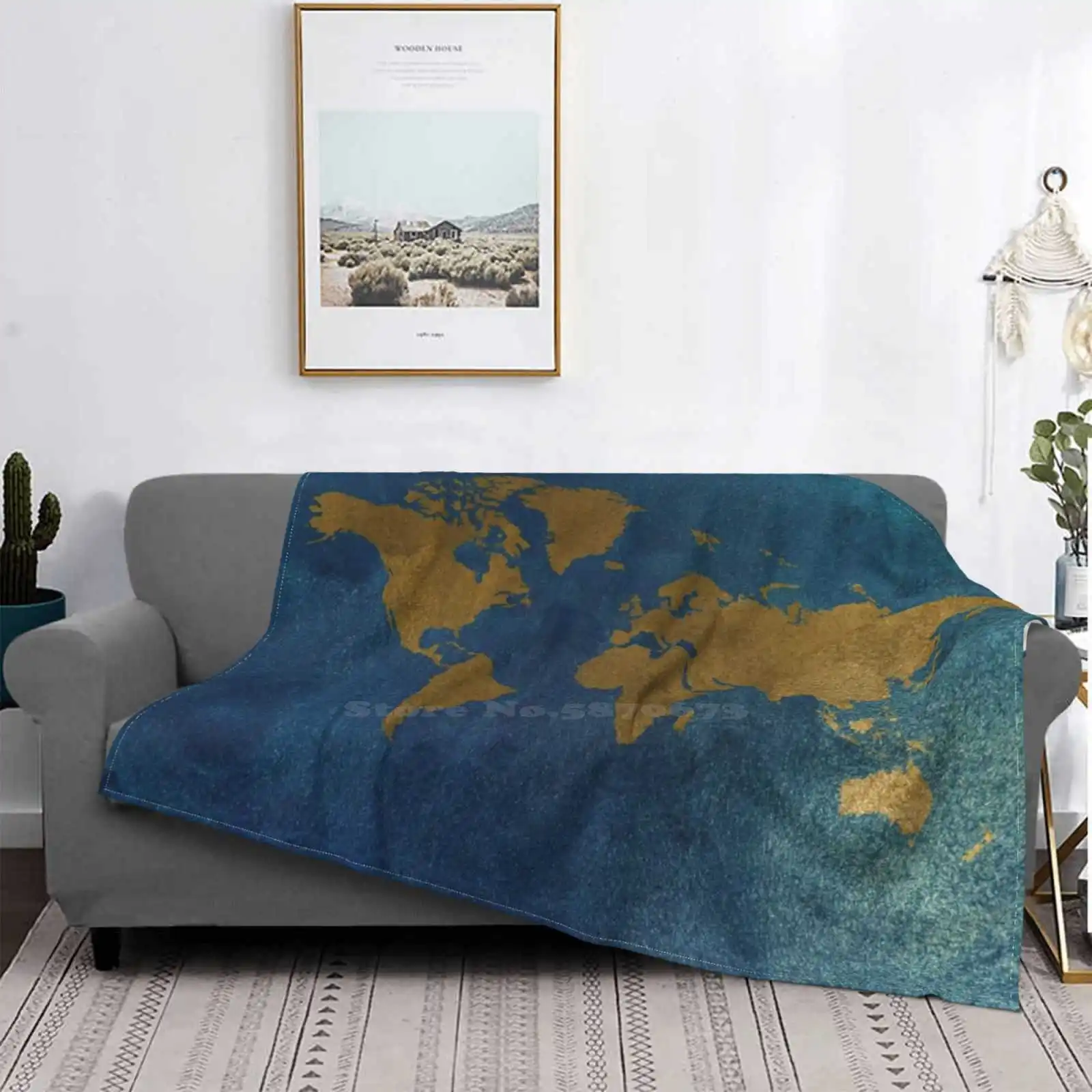 Роскошная золотая карта мира раньше кемпинг автомобиль самолёт путешествия