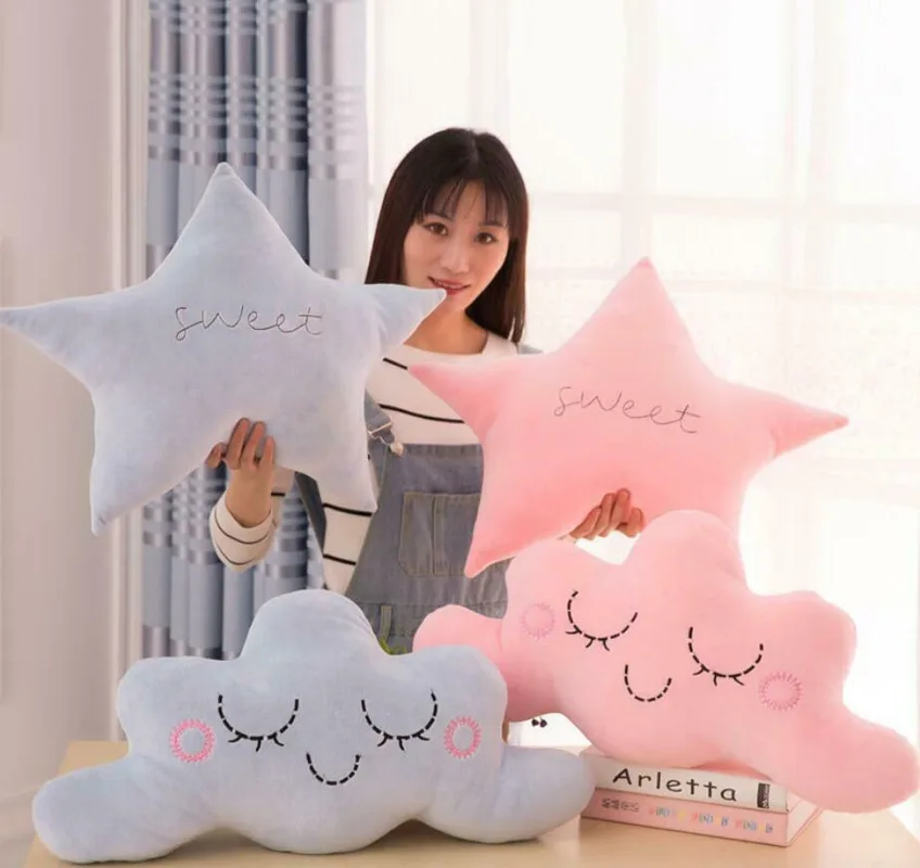 

Creative plush stars home decoration sofa pillow cartoon moon pillowcase cushion gift gift filled pillow decoration