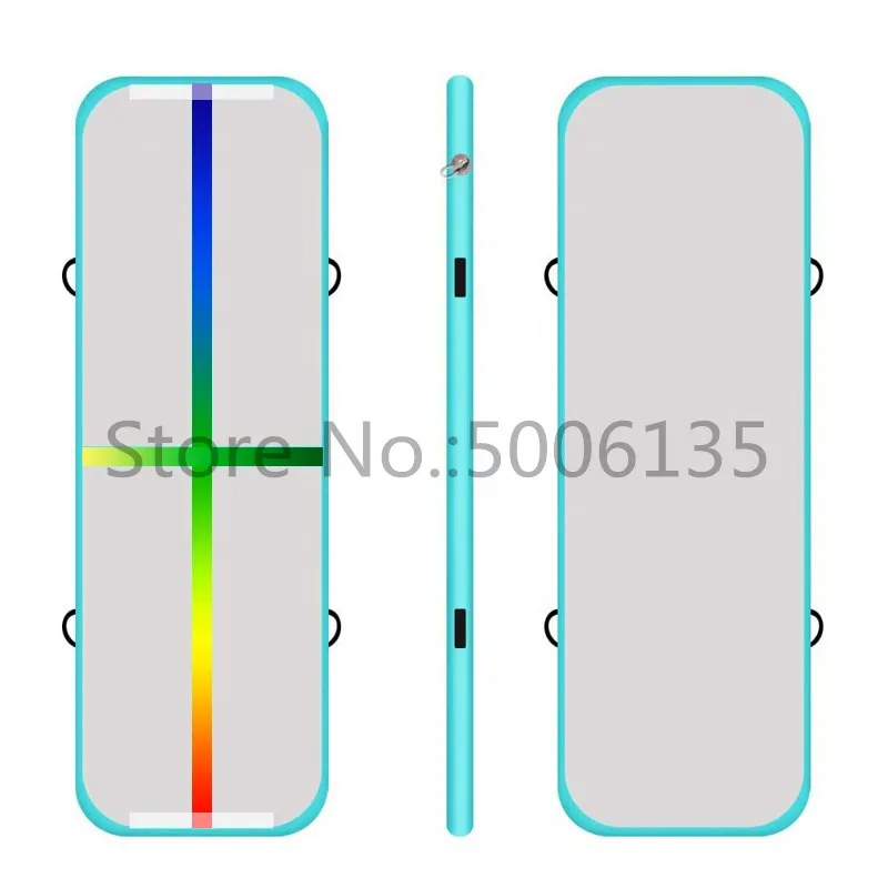 Mintgreen color line Новинка! надувная дорожка 3 м 4 м 5 м, надувная дорожка для Олимпиады, спортзала, йоги, надувная воздушная дорожка для тренажерного зала для домашнего использования в продаже - Цвет: Mintgreen color line