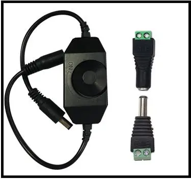 Black connector DC 12 V-24 V 6A Светодиодные ленты диммер переключатель pwm контроллер переключателя DC Jack разъем адаптера светодиодный разъем светодиодный контроллер для RGB - Цвет: Black connector