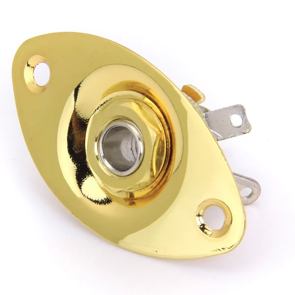 

Золотой плоский овальный выход Jack ПЛАСТИНА для электрогитары запчасти аксессуар