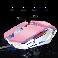 mechanical feel wired gaming mouse rgb led light metal mice for pc laptop vdx99