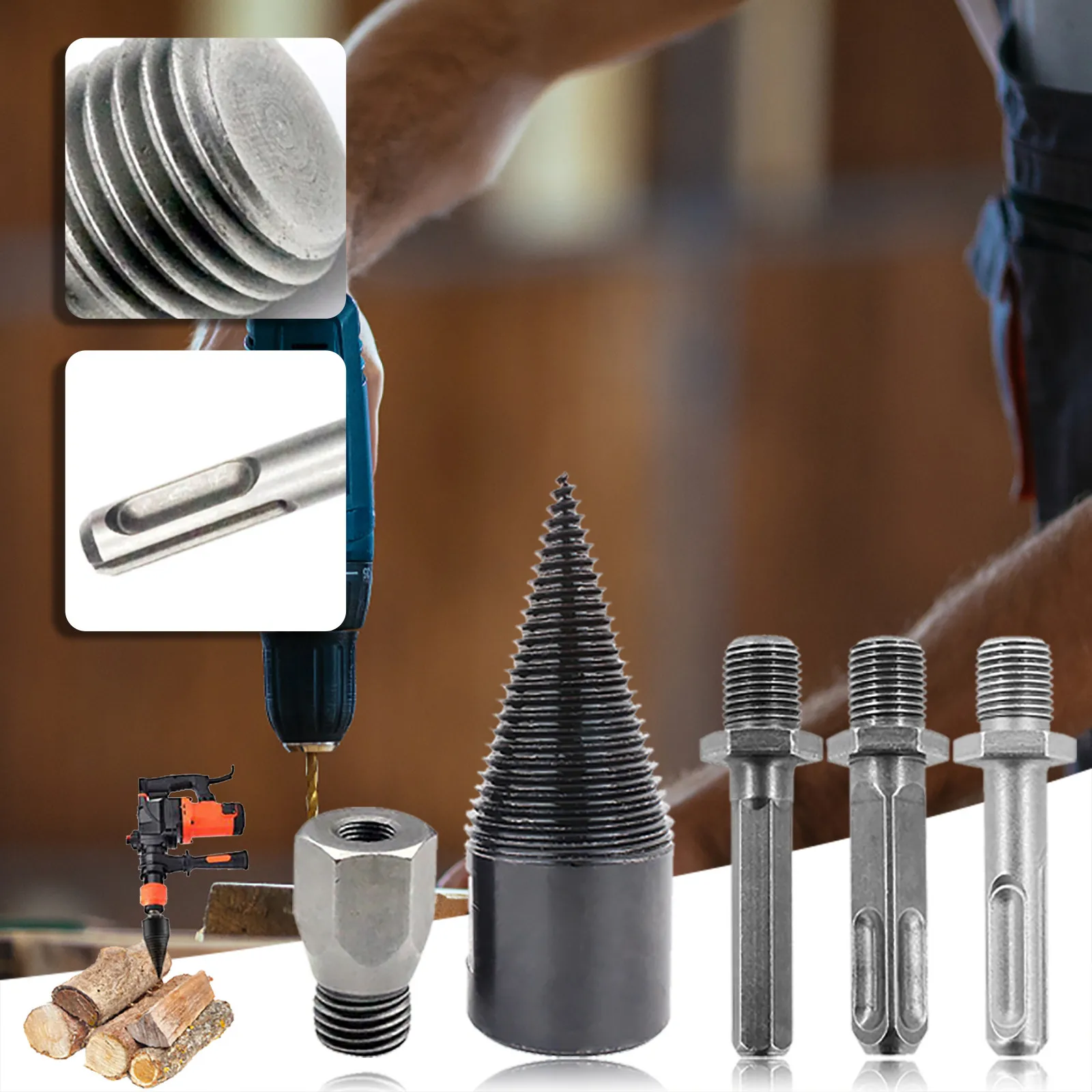 

Сплиттер для древесины 3 шт., съемная ручка