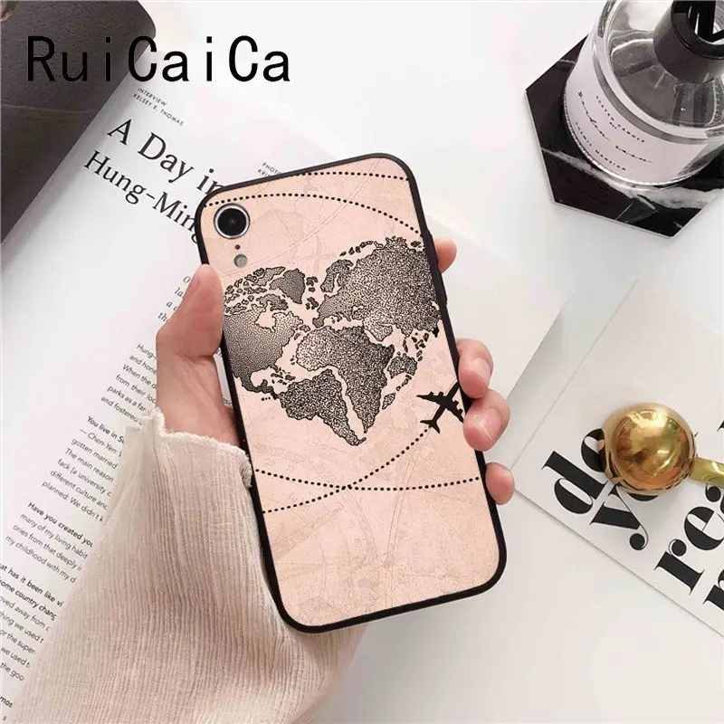 Ruicaica карта мира самолет путешествия DIY роскошный высококачественный защитный