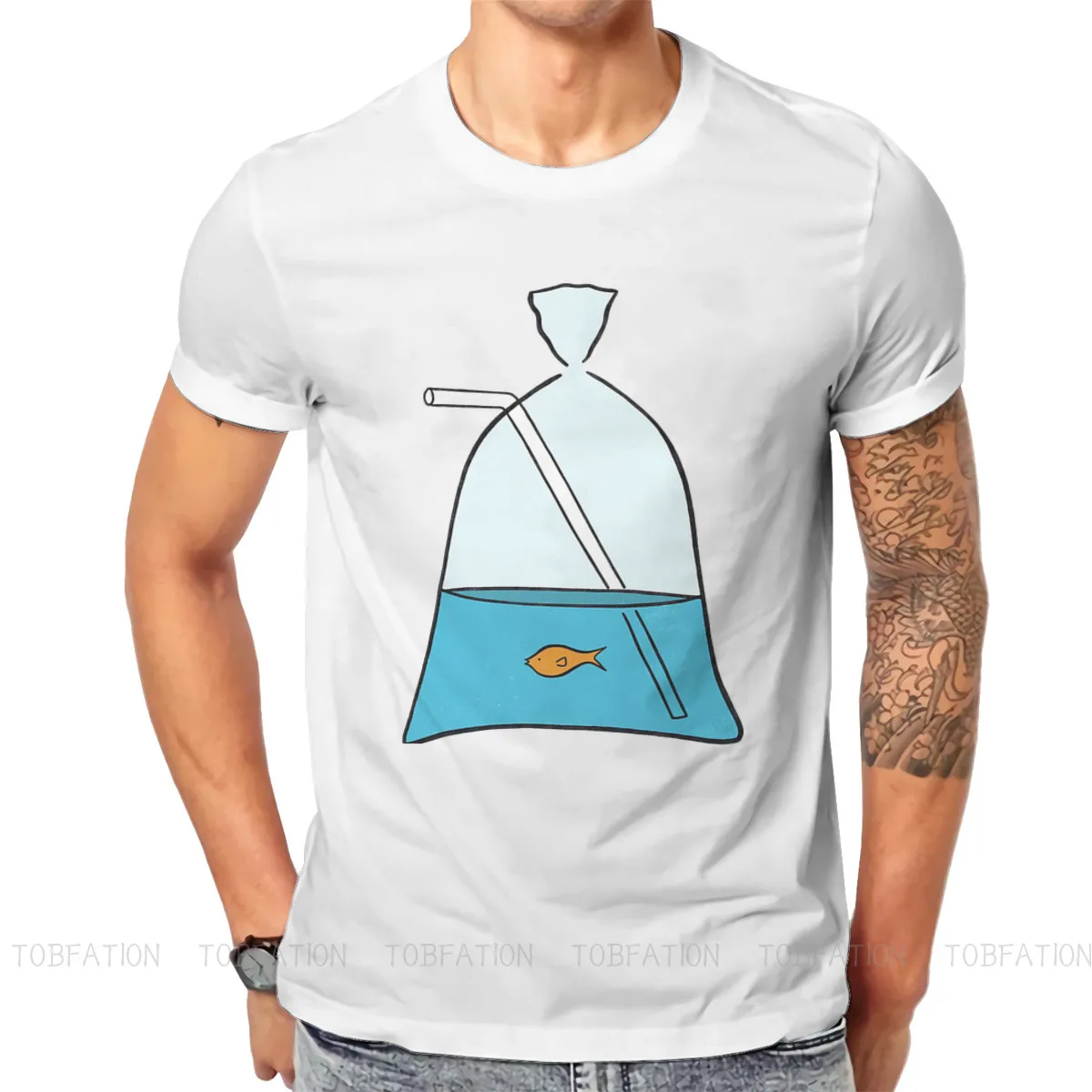 Неудобных рыбы Стиль футболка из воды океана милый Одежда высшего качества