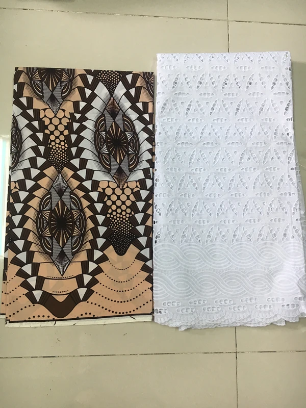 

LIULANZHI Cotton Fabric African Nigerian Lace Fabric Voile Lace Ankara Prints Fabric Wax Fabric 2019 Fabric Set ML8WR44