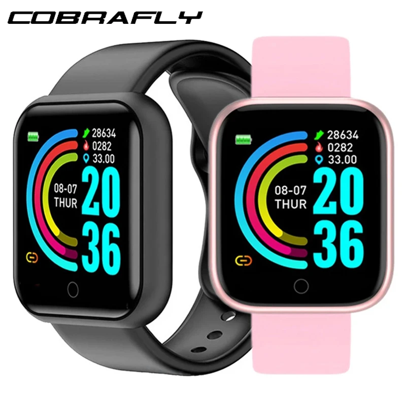 

Умные часы Y68 с Bluetooth для мужчин и женщин, спортивные Смарт-часы с монитором кровяного давления и сердечного ритма, фитнес-трекер для Xiaomi Huawei