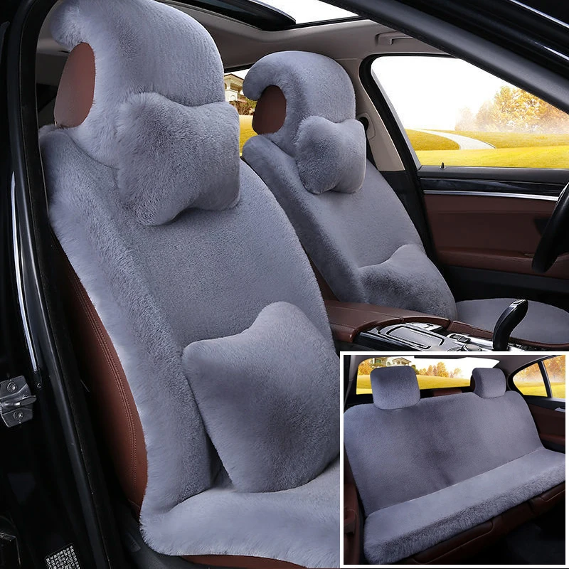 Car Cushion Winter Plush Short-haired Rabbit Fur Warm Wool For Toyota Camry 1995 sv40 | Автомобили и мотоциклы