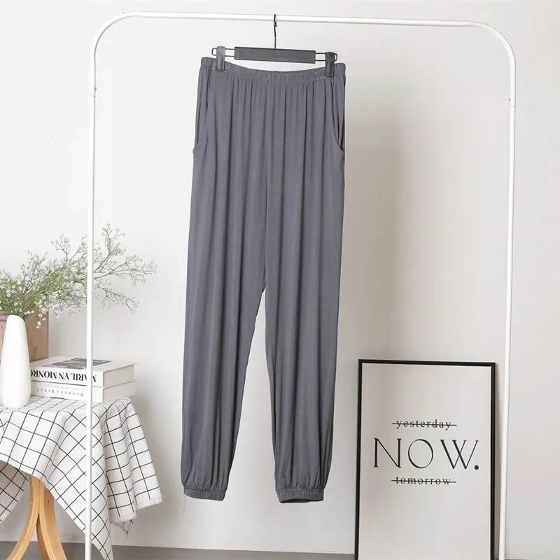 Fdfklak Spring Cotton Women Sleep bottoms Female Loose 3XL-7XL Plus Size Nighty Trousers Sleepwear Wine Red Pajama Pants