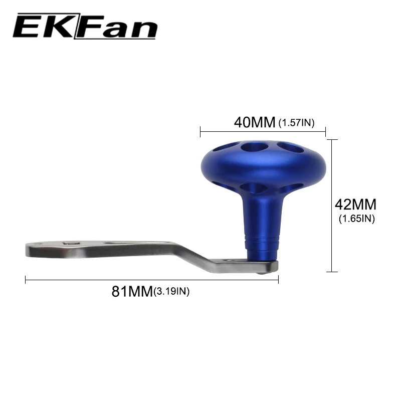 Ручка для катушки рыболовной Unique Design Aluminum Alloy Hollow 8*5mm Hole EKFan Длина 80 мм для ловли на живца.