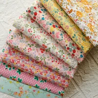 145x50cm sweet small floral rose poplin cotton sewing fabric making spring and summer dress clothing cloth