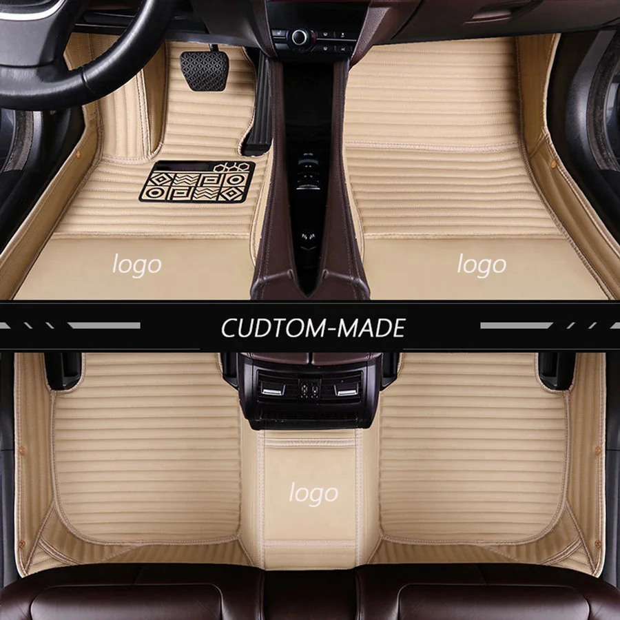 Новые кожаные автомобильные коврики на заказ для Volkswagen polo sedan touran 2007 golf 4 5 6 passat b5 b6 b7 Tiguan аксессуары ковер