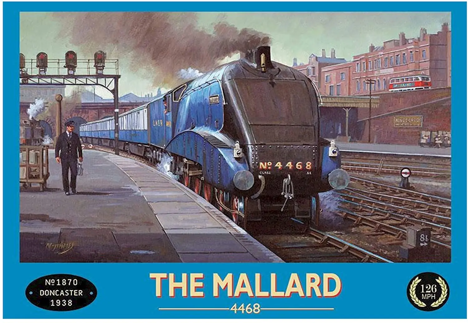 

Большой стальной знак The Mallard 4468 In Station 400 мм x 300 мм