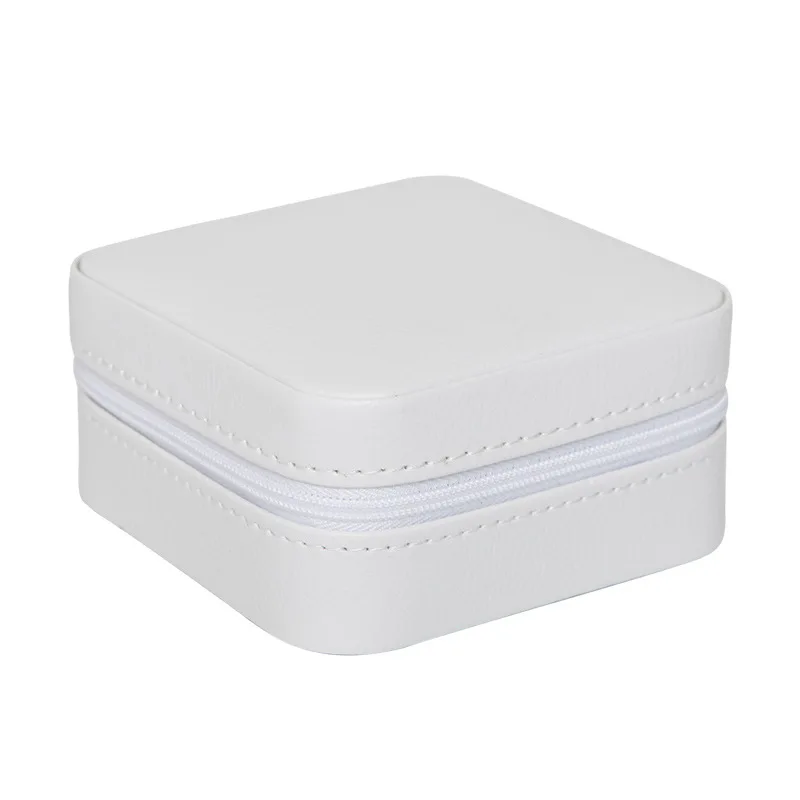

2021 new Portable Travel Jewelry Box Organizer Jewellery Ornaments Storage Case Solid