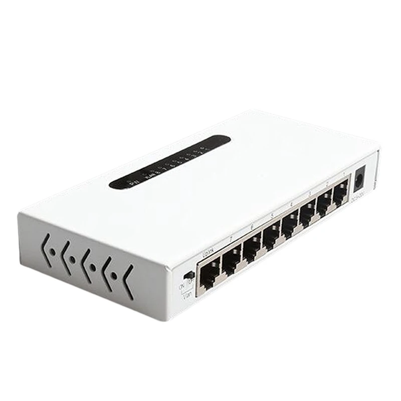 8 Ports Network Switchs Gigabit Desktop Switch 10/100/1000Mbps Rj45 Port Soho 16Gbps Switching Capacity With Metal Shell( | Компьютеры и