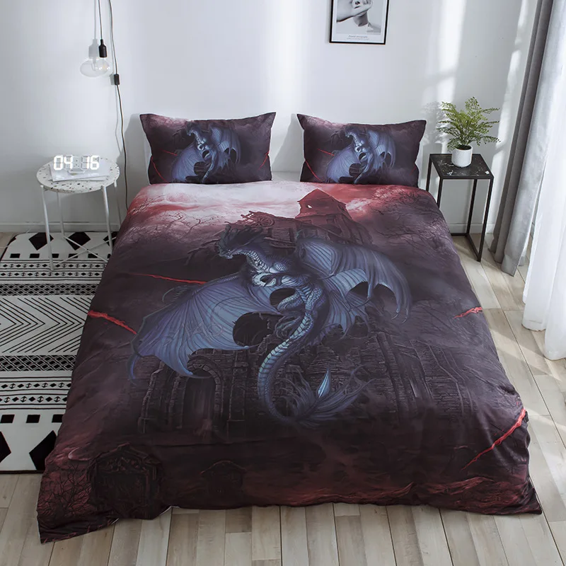 Ancient Dinosaur Bedding Sets 3d Print Dragon Duvet Cover Set Us Queen King Size Comforter Cover Sets