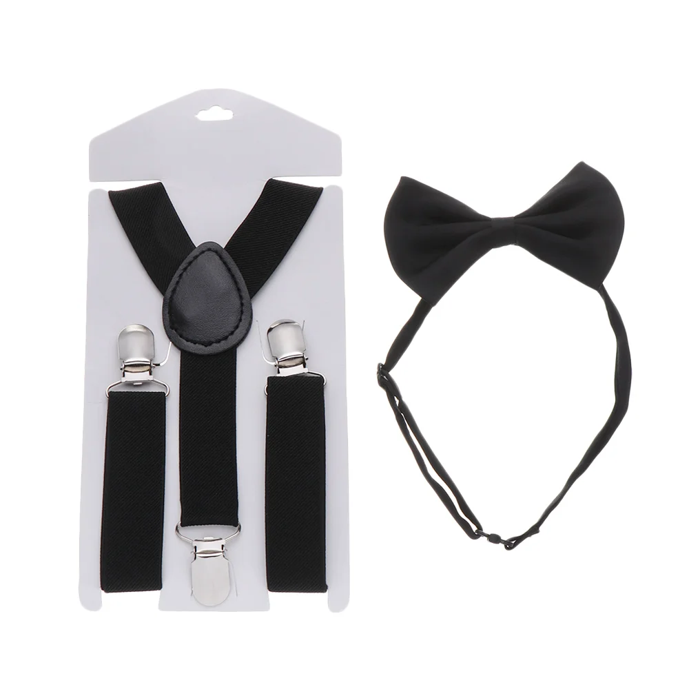 

1Set Boys Girls Kids Adjustable Suspenders Baby Wedding Ties Kids Suspenders with Bowtie Suspenders Bowtie Sets Mens Women