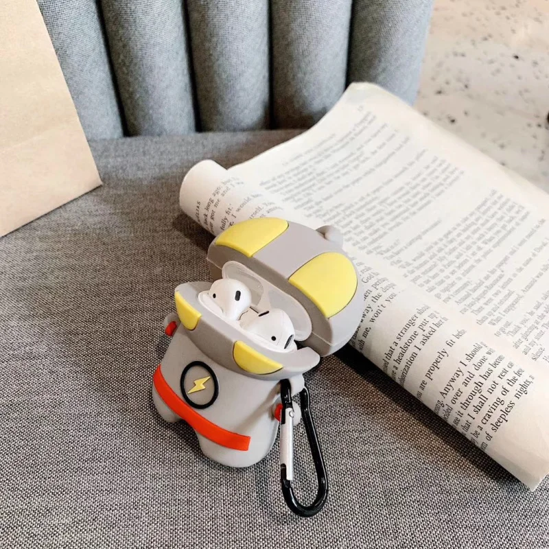 NEW 3D Earphone Cases For AirPods Case Silicone Cute Cartoon Ultraman Cover Apple Air pods 2 Funny for Earpods Ring Str | Электроника