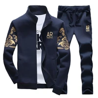 men tracksuits sets 6xl plus size sportswear autumn spring zipper jacketpants casual running sporting clothes male
