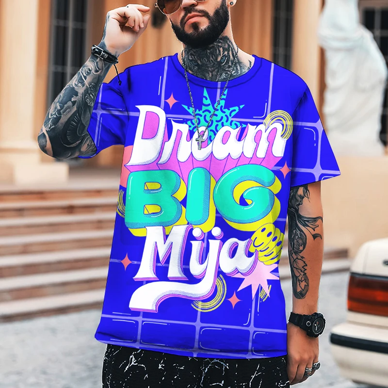 

Fashionable Men's 2022 Oversized T-shirt, Hip-hop Letters, Shirt Short Sleeves, Men's T-shirt Loose, Simple And Versatile