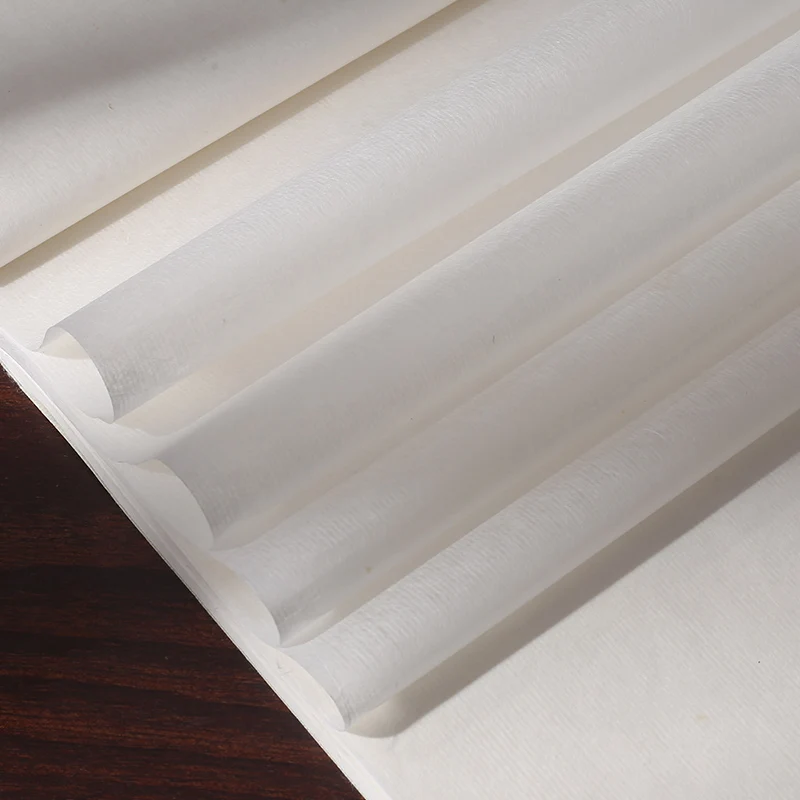 10pcs 69*138cm Meticulous Painting Calligraphy Fiber Rice Paper Ultra-thin Ripe Xuan Paper for Copy Rubbing Yan Pi Xuan Zhi